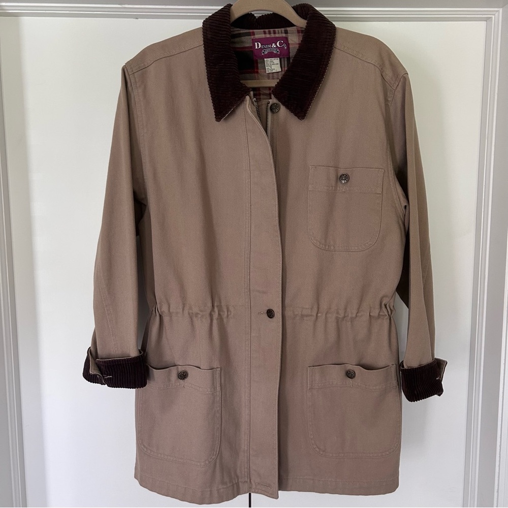 Vintage barn jacket with corduroy collar